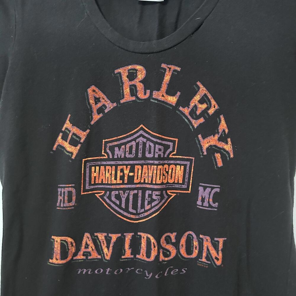Tilley Harley Davidson Black Short sleeve tee Women's size M‎ - Picture 2 of 6